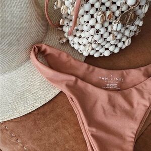 Tan Lines by Rivan Alta Women's High-Cut Bikini Bottom - Dusty Rose